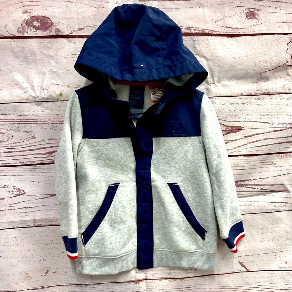 Tommy Hilfiger Grey Hooded Sweater Jacket Size XS